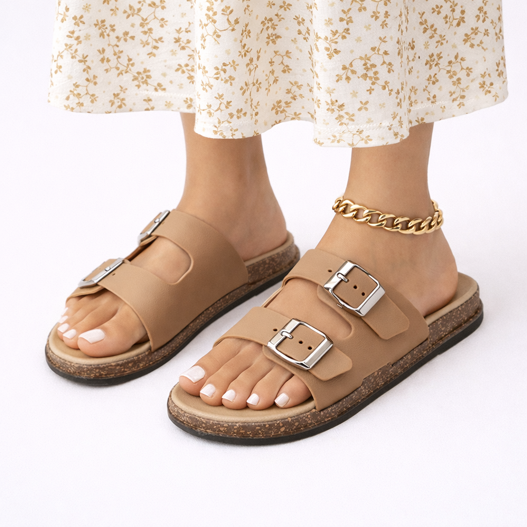 Women’s Adjustable Sandals Double Strap Design for Summer Comfort 0