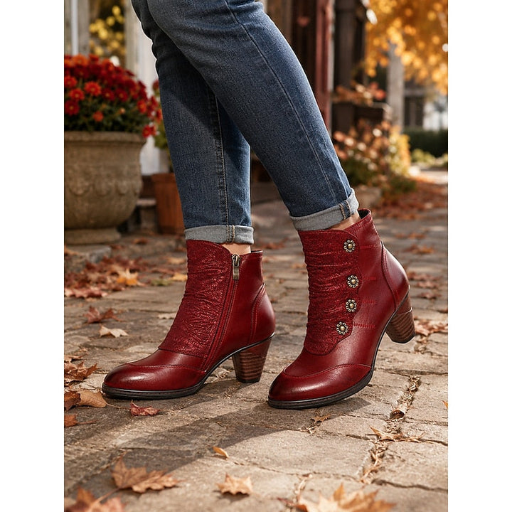 Women’s Ankle Boots Comfortable Block Heel Elegant Design 2