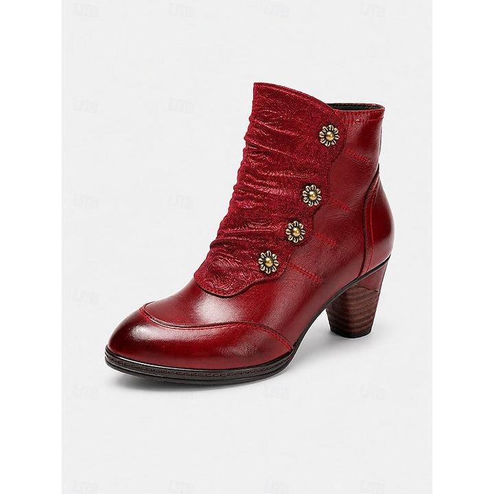 Women’s Ankle Boots Comfortable Block Heel Elegant Design 5