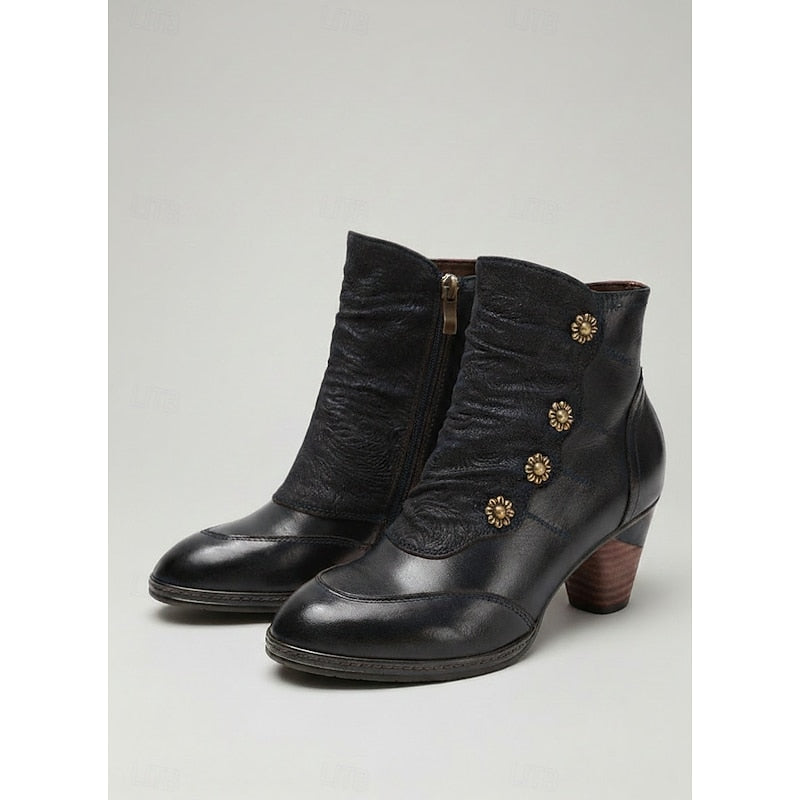 Women’s Ankle Boots Comfortable Block Heel Elegant Design 9