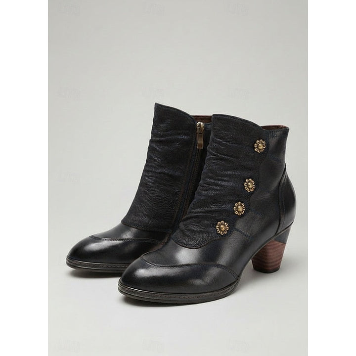 Women’s Ankle Boots Comfortable Block Heel Elegant Design 9