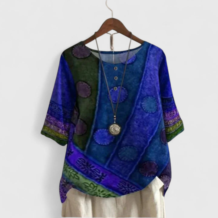 Women’s Artistic Top Vibrant Bohemian Design 4
