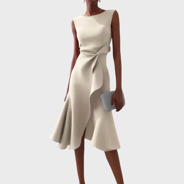 Women’s Asymmetric Midi Dress Elegant Draped Summer Style 10