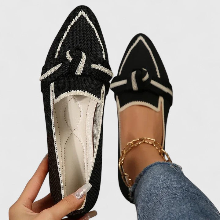 Women’s Black Loafers Comfortable Slip-On Style 3