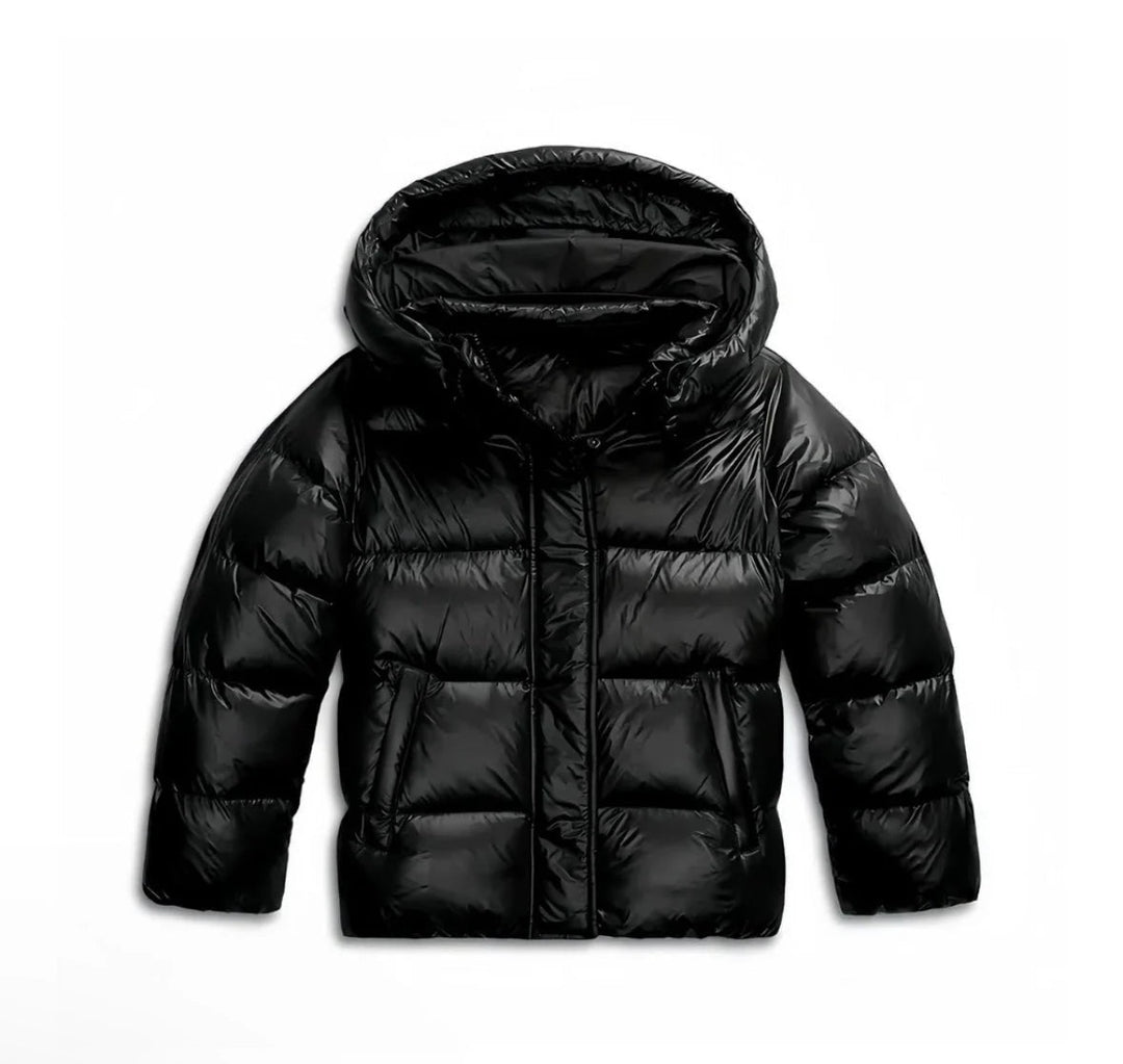 Women’s Black Quilted Puffer Jacket Lightweight Insulated Style 6