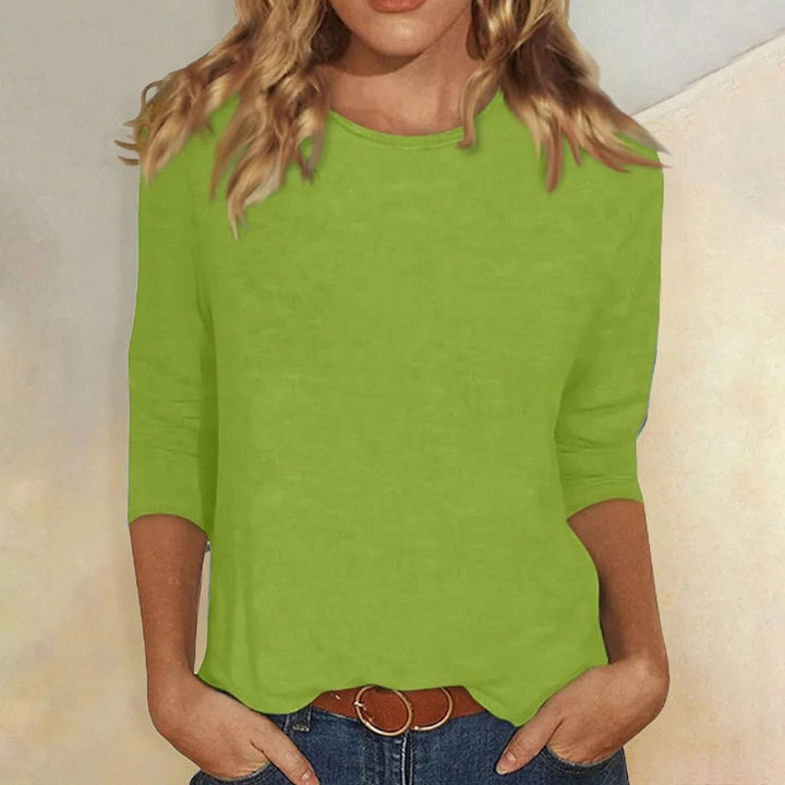 Women’s Casual Crew Neck Top 3/4 Sleeve Everyday Style 5