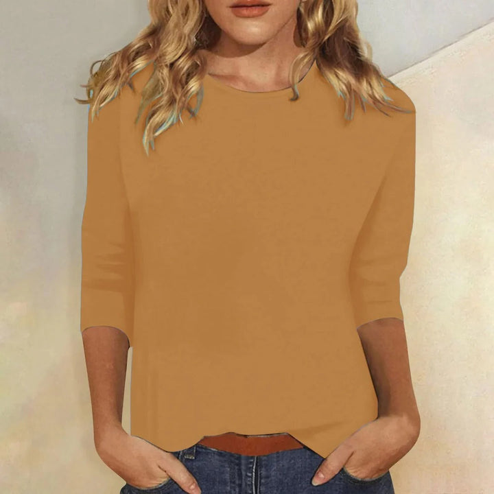 Women’s Casual Crew Neck Top 3/4 Sleeve Everyday Style 8