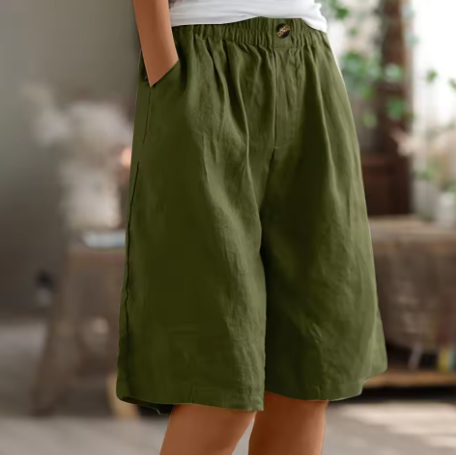 Women’s Casual Oversized Shorts Breathable Cotton Summer Style 0