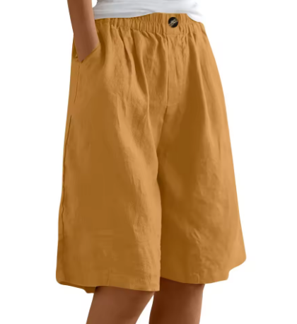 Women’s Casual Oversized Shorts Breathable Cotton Summer Style 10