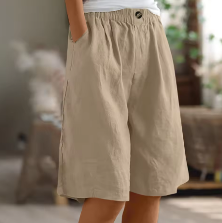 Women’s Casual Oversized Shorts Breathable Cotton Summer Style 7