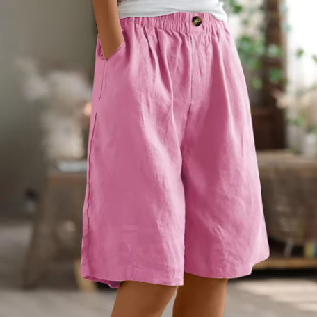 Women’s Comfort Shorts Relaxed Fit Mid-Thigh Length Breathable Design 4