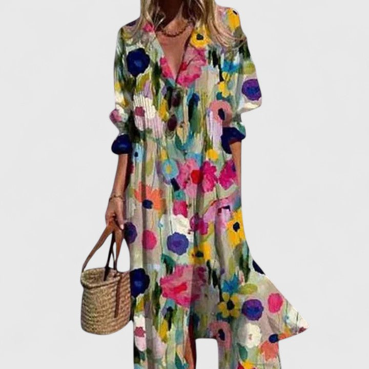 Women’s Elegant Boho Dress Vibrant Colors Flattering Fit 2