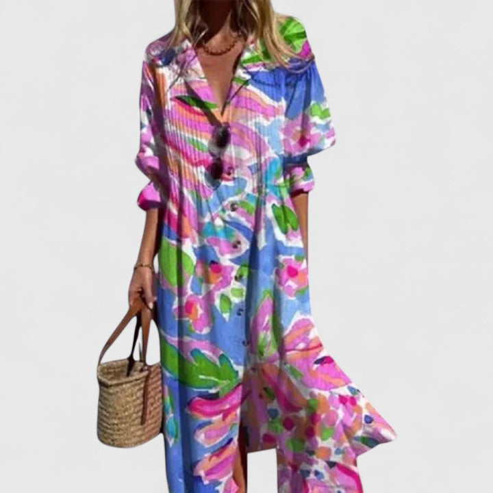 Women’s Elegant Boho Dress Vibrant Colors Flattering Fit 4