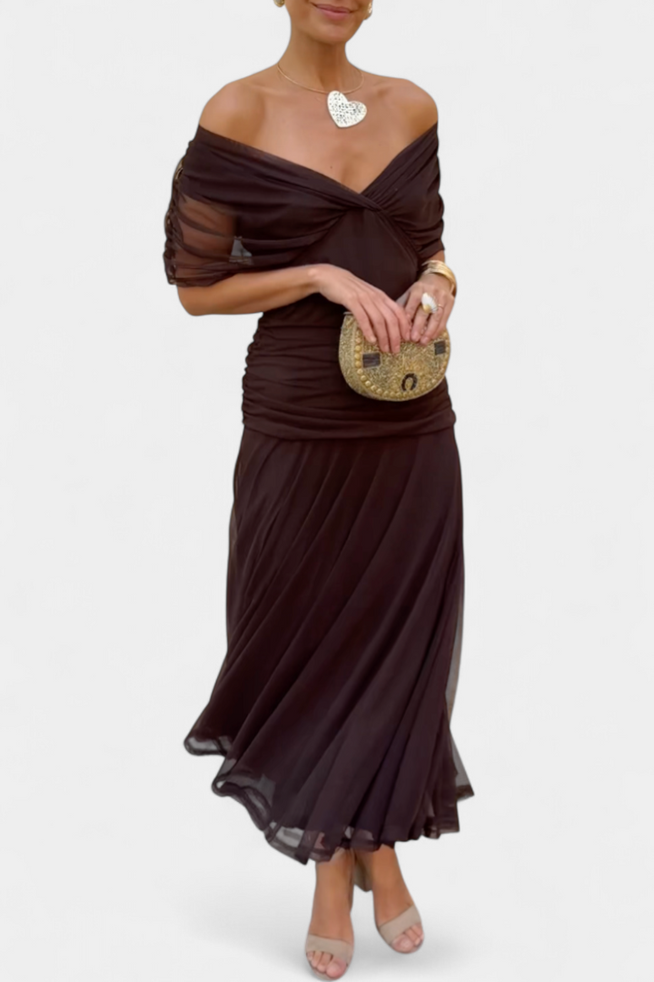 Women’s Elegant Formal Dress Flowing Silhouette Design 1