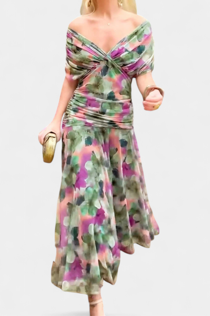 Women’s Elegant Formal Dress Flowing Silhouette Design 7