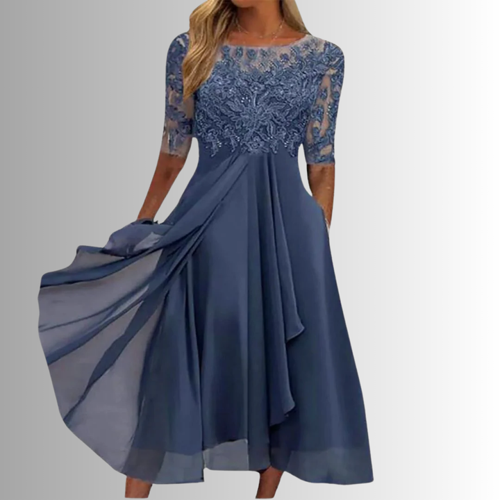 Women’s Elegant Lace Dress Soft Layered Skirt for Special Occasions 0