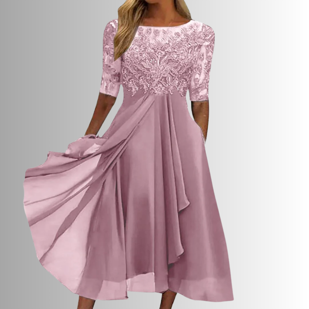 Women’s Elegant Lace Dress Soft Layered Skirt for Special Occasions 1