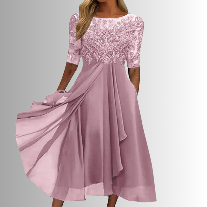 Women’s Elegant Lace Dress Soft Layered Skirt for Special Occasions 1
