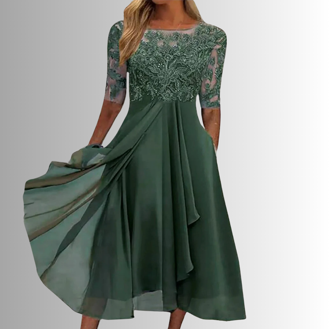 Women’s Elegant Lace Dress Soft Layered Skirt for Special Occasions 3