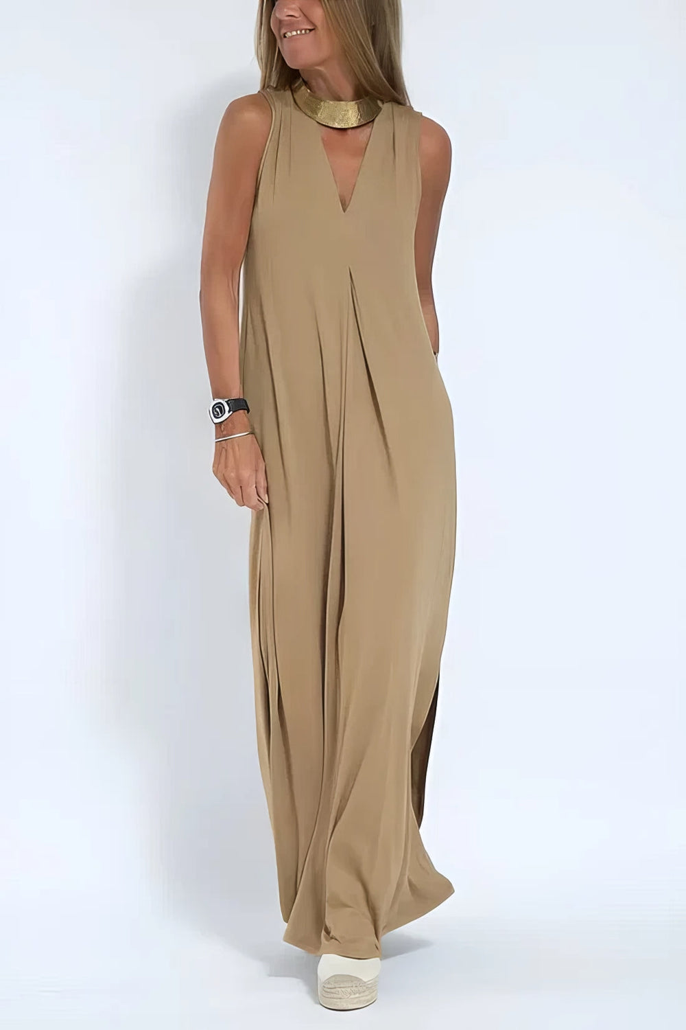 Women’s Elegant Maxi Dress Flowing Silhouette for Timeless Style 1