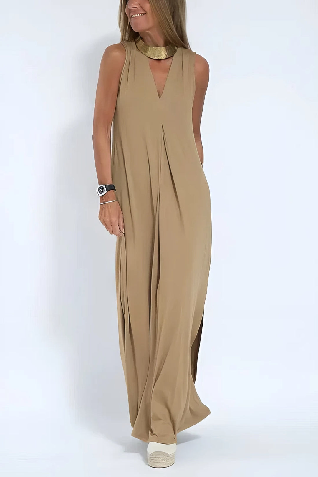 Women’s Elegant Maxi Dress Flowing Silhouette for Timeless Style 1