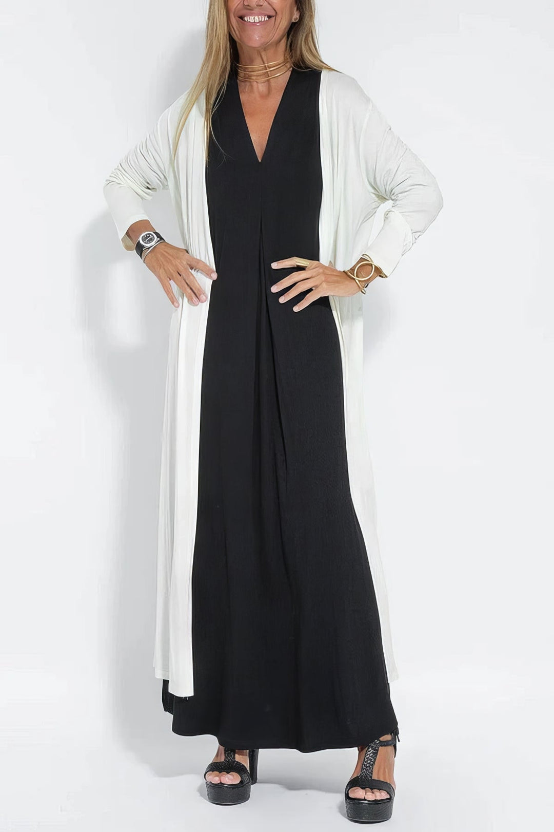 Women’s Elegant Maxi Dress Flowing Silhouette for Timeless Style 6