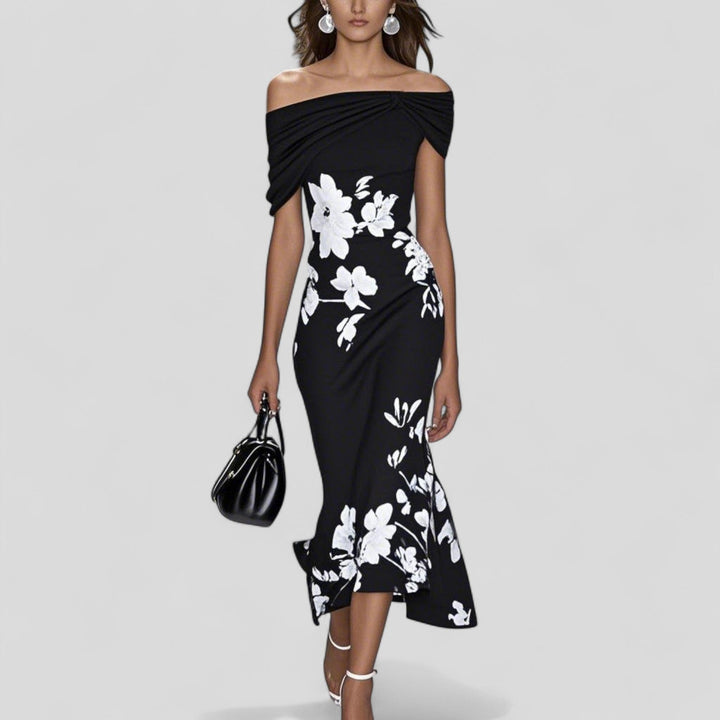 Women’s Elegant Midi Dress Unique Print Design for Effortless Style 2
