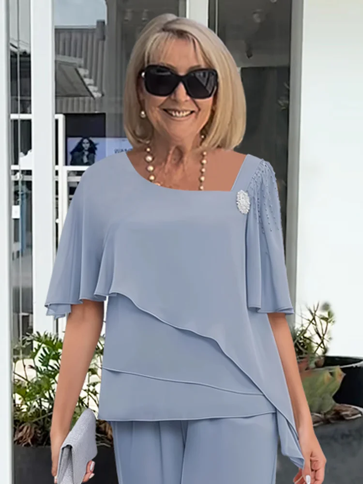 Women’s Elegant Two Piece Pants Set Stylish Summer Outfit 1