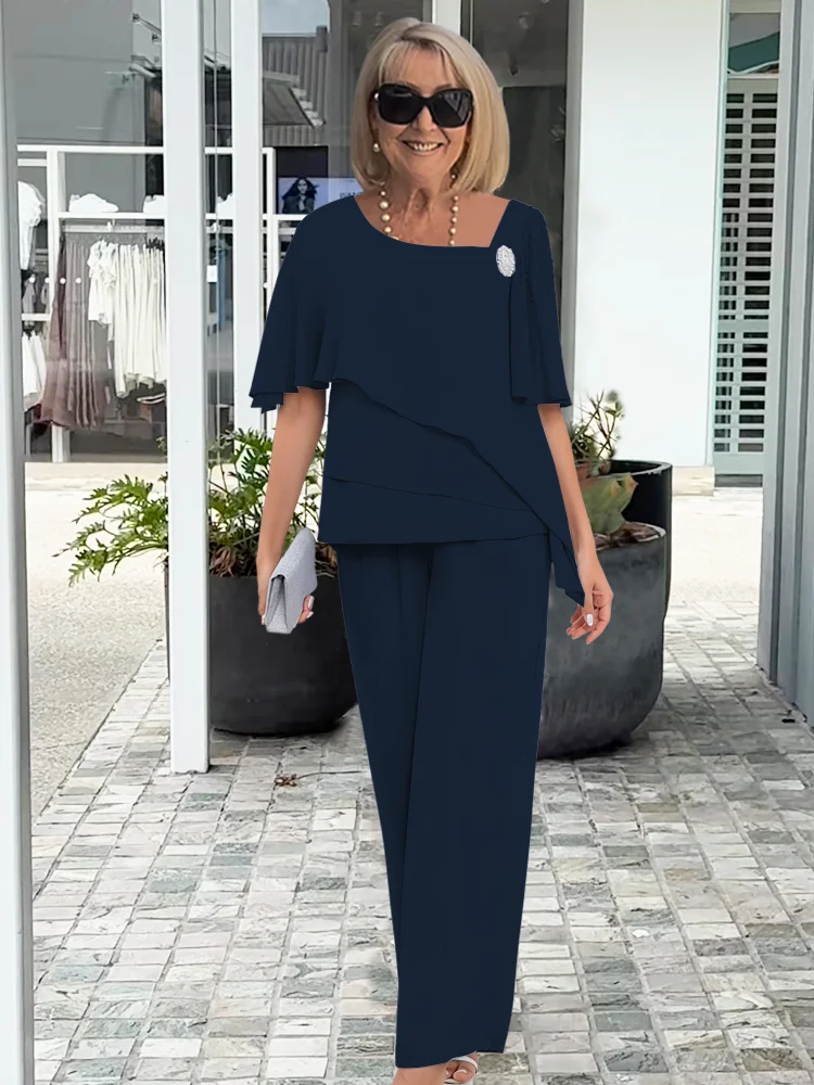 Women’s Elegant Two Piece Pants Set Stylish Summer Outfit 3