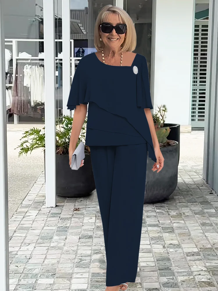 Women’s Elegant Two Piece Pants Set Stylish Summer Outfit 3