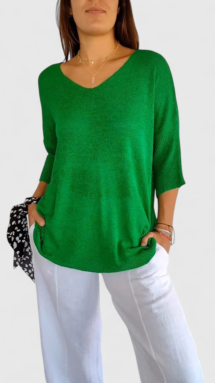 Women’s Elegant V-Neck Top Comfortable and Flattering Design 7
