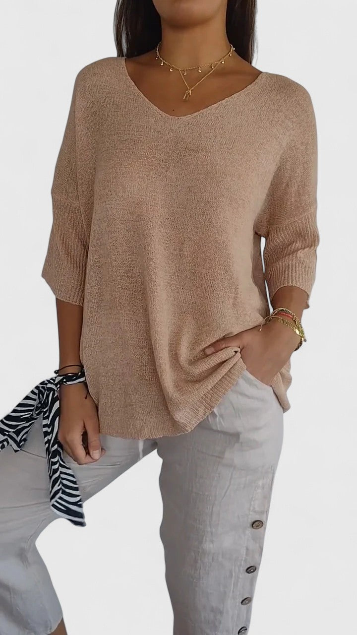 Women’s Elegant V-Neck Top Comfortable and Flattering Design 8