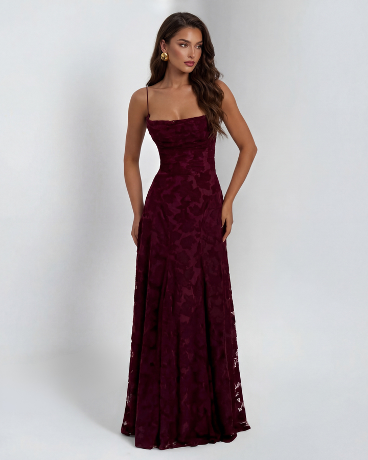 Women’s Floral Maxi Dress Elegant Cowl Neck Design 5