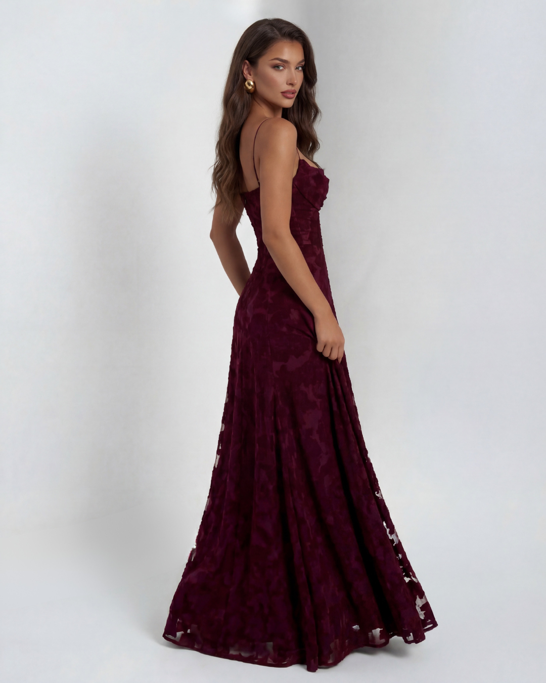 Women’s Floral Maxi Dress Elegant Cowl Neck Design 6
