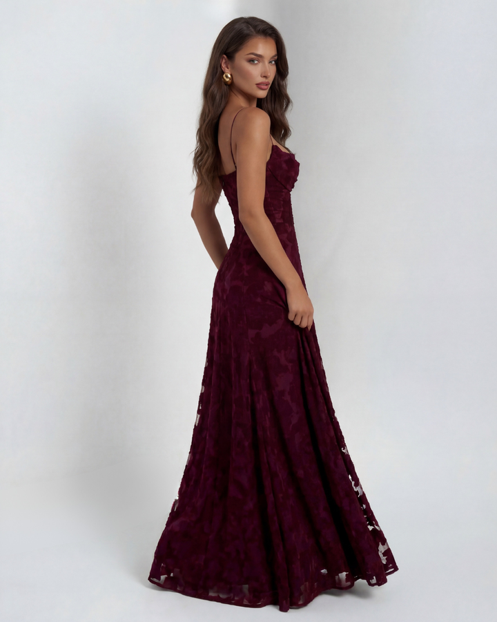 Women’s Floral Maxi Dress Elegant Cowl Neck Design 6
