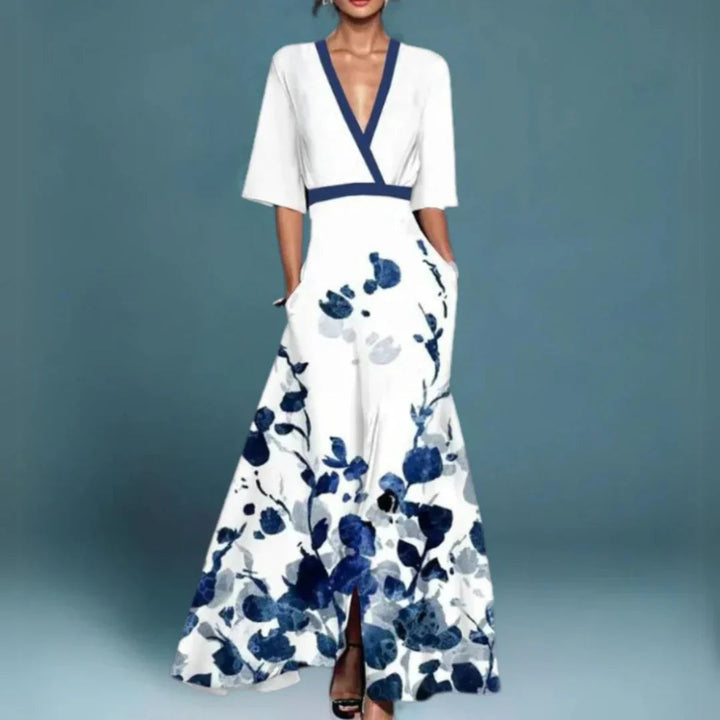 Women’s Floral Maxi Dress Elegant Flowing Silhouette 1