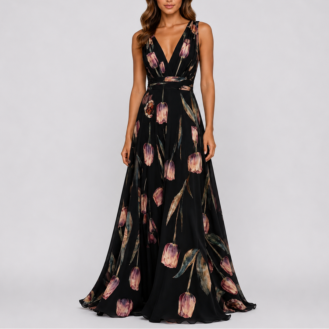Women’s Floral Maxi Dress Elegant Summer Evening Style 2