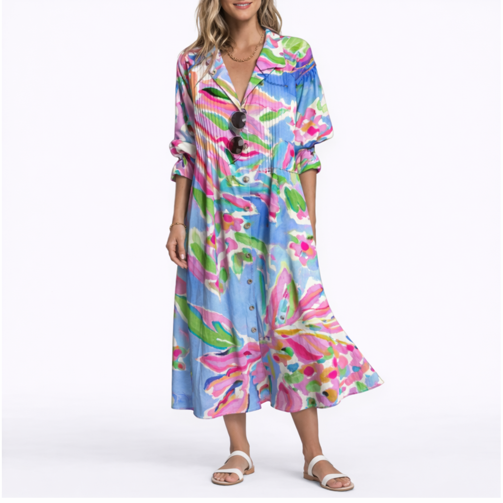 Women’s Floral Maxi Dress Flowy Lightweight Summer Style 3