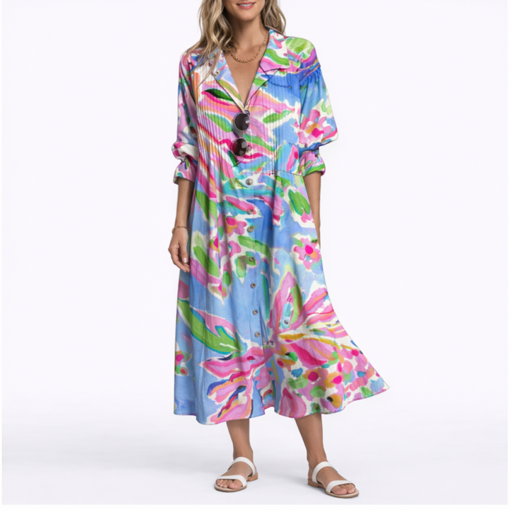 Women’s Floral Maxi Dress Flowy Lightweight Summer Style 3