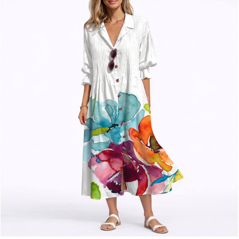 Women’s Floral Maxi Dress Flowy Lightweight Summer Style 6