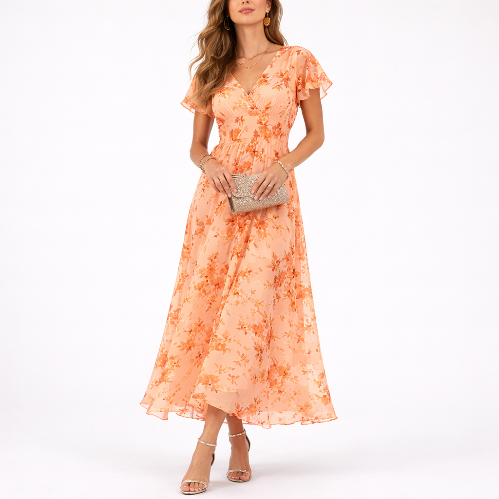 Women’s Floral Maxi Dress Lightweight Flowing Design for Summer Events 0