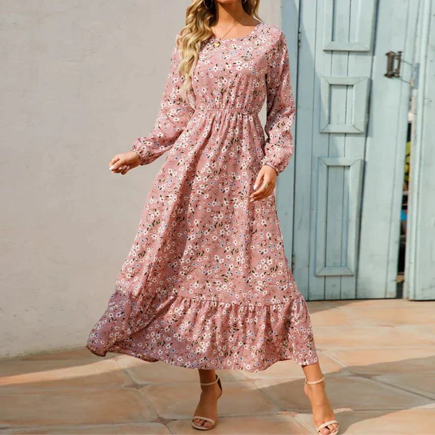 Women’s Floral Maxi Dress Lightweight Flowing Summer Style 0