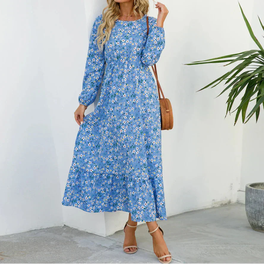 Women’s Floral Maxi Dress Lightweight Flowing Summer Style 4