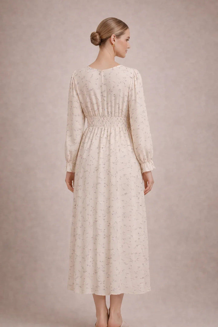Women’s Floral Maxi Dress Long Sleeve Elegant Style 1