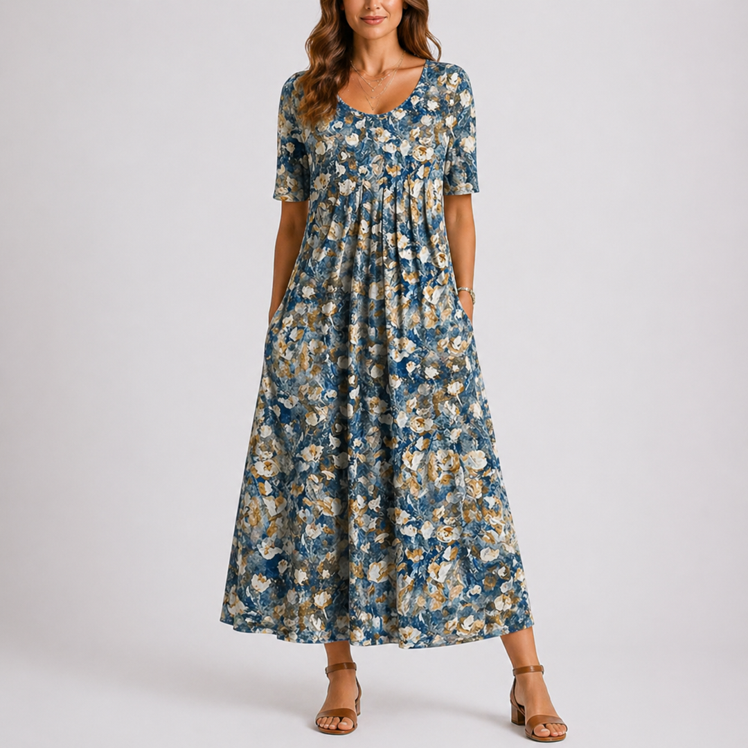 Women’s Floral Midi Dress Casual Lightweight Design 1