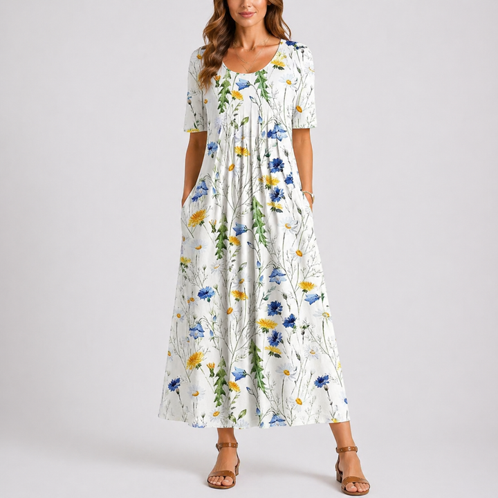 Women’s Floral Midi Dress Casual Lightweight Design 3