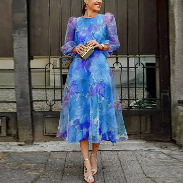Women’s Floral Midi Dress Elegant Design for Special Occasions 1