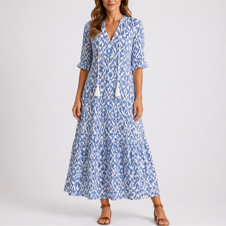 Women’s Floral Midi Dress Lightweight Summer Style 0