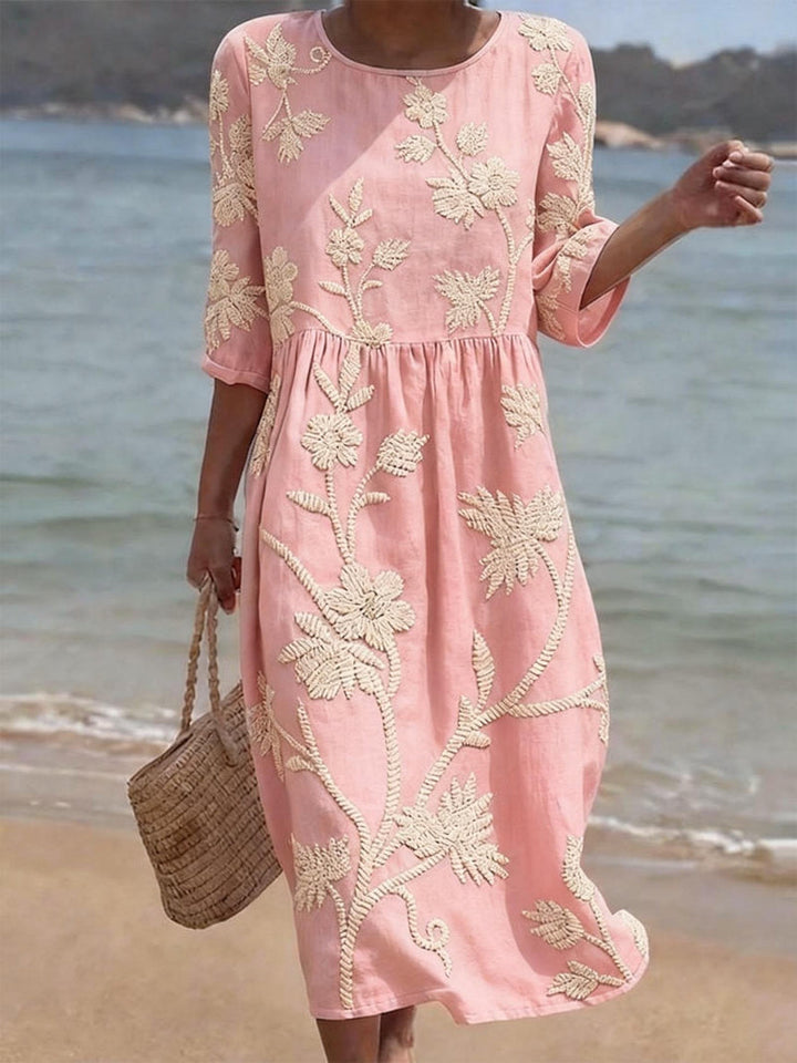 Women’s Floral Midi Dress Lightweight Summer Style 2