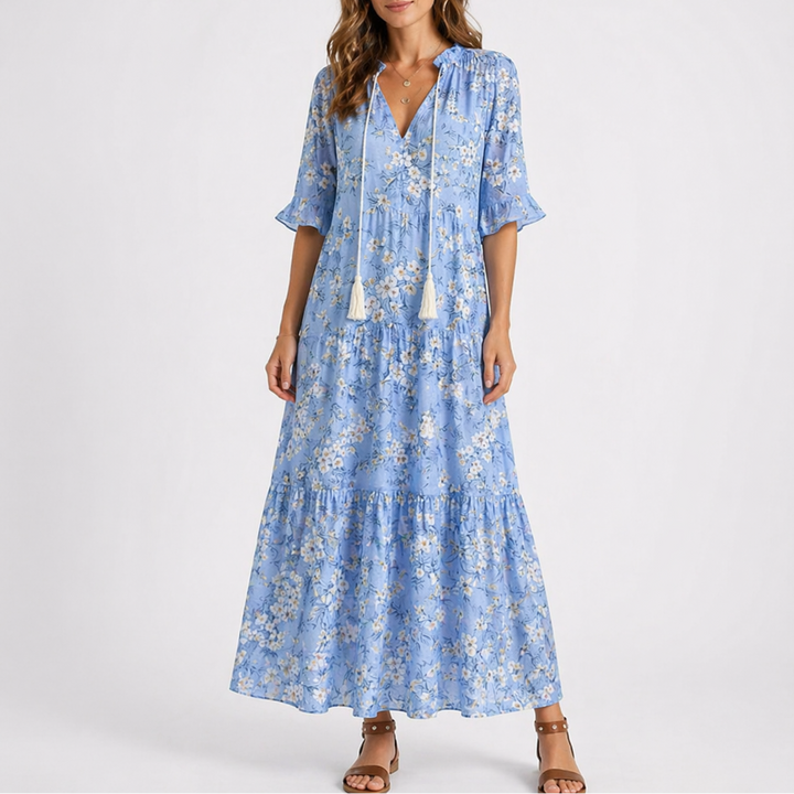 Women’s Floral Midi Dress Lightweight Summer Style 2